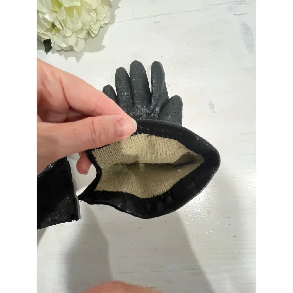 Womens Leather Gloves Acrylic Lined Winter Driving‎